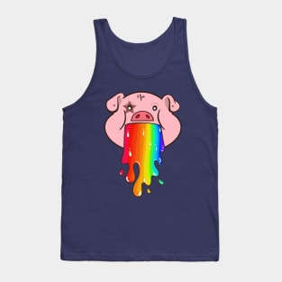 Pig vomiting a rainbow Tank Top